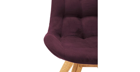 STUHL Flachgewebe Bordeaux - Bordeaux, KONVENTIONELL, Holz/Textil (56/84/63cm) - Carryhome
