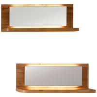 WANDBOARDSET  70/26/24 cm  - Eichefarben, Modern, Glas/Holzwerkstoff (70/26/24cm) - Stylife