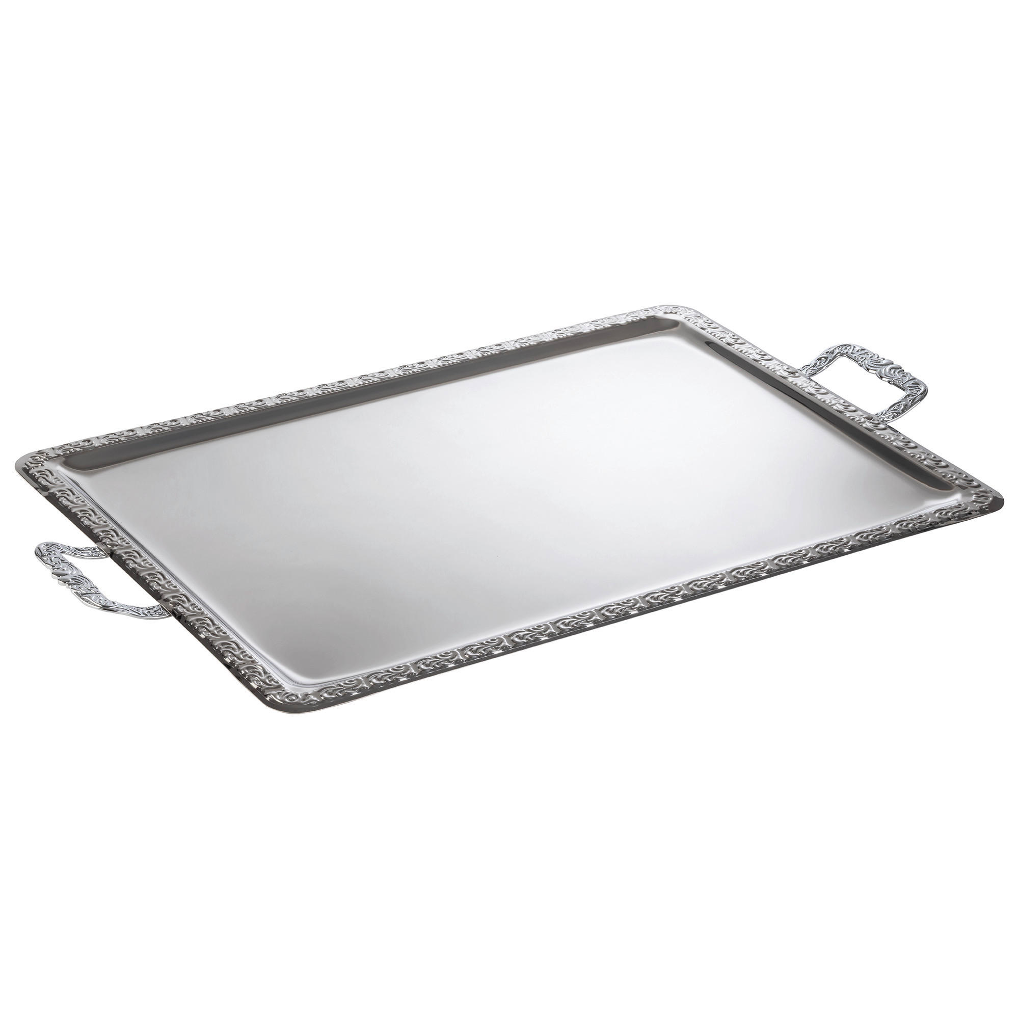 XXXLutz Serviertablett Schöner Essen Seidengrau 44.5x3x75 cm