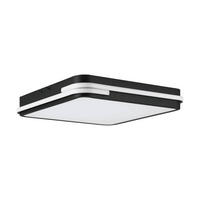 DECKENLEUCHTE Genovese-Z  Smart 47/47/8 cm   - Schwarz/Weiß, Design, Kunststoff/Metall (47/47/8cm) - Eglo