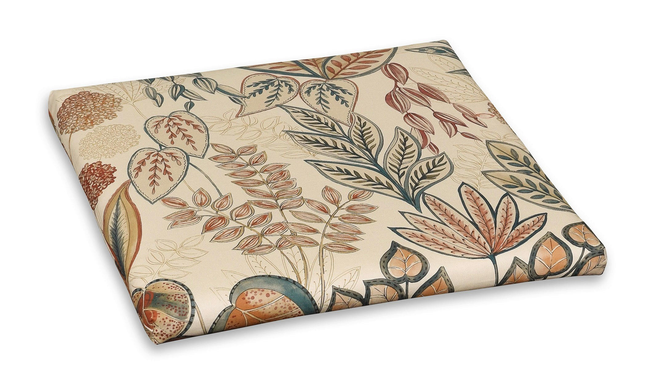 XXXLutz Gartenhockerauflage Hellbraun, Beige, Petrol, Braun 50x4x50 cm