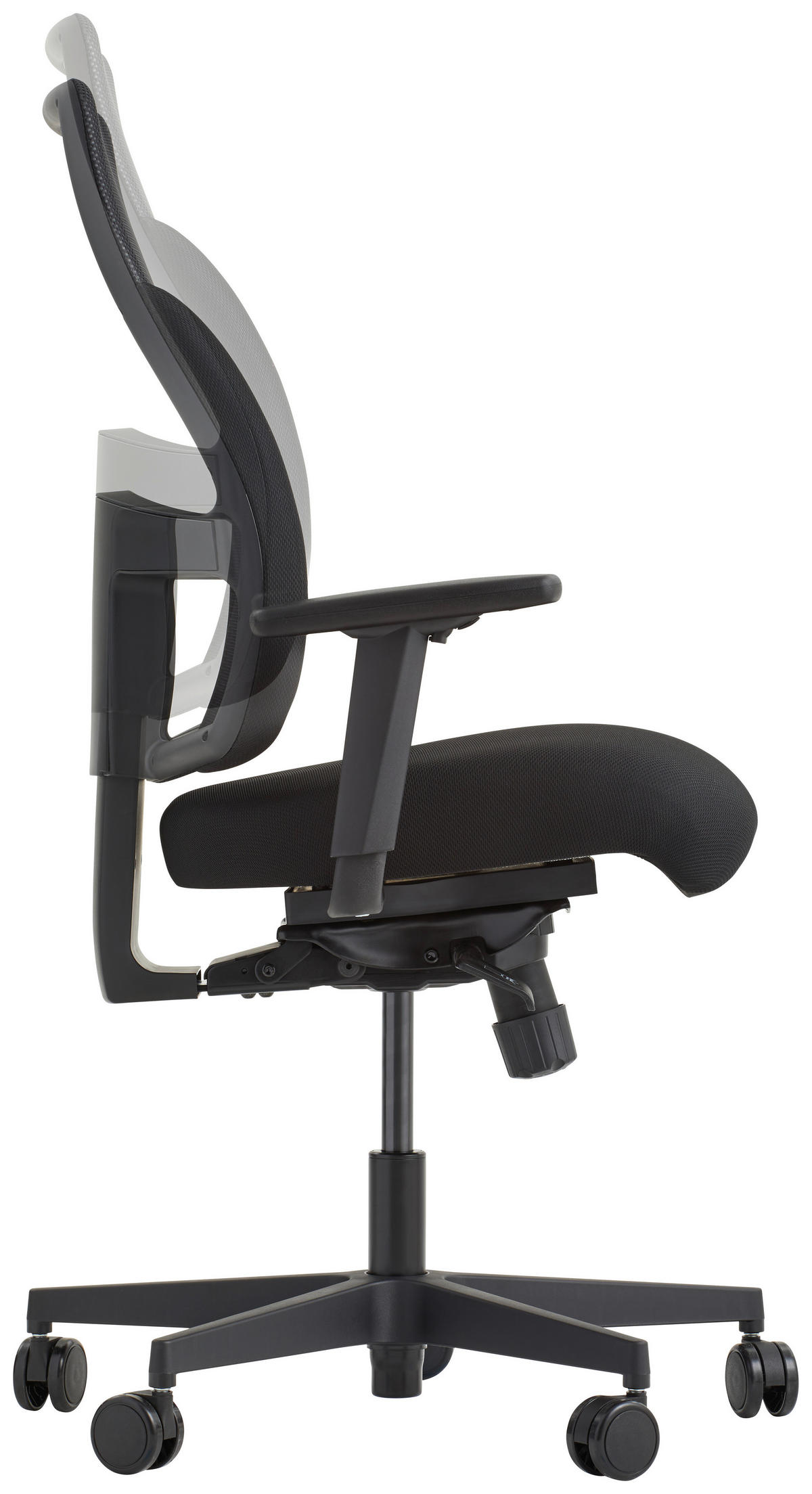 DREHSTUHL Schwarz  - Schwarz, Design (42/118,50/56cm) - Topstar