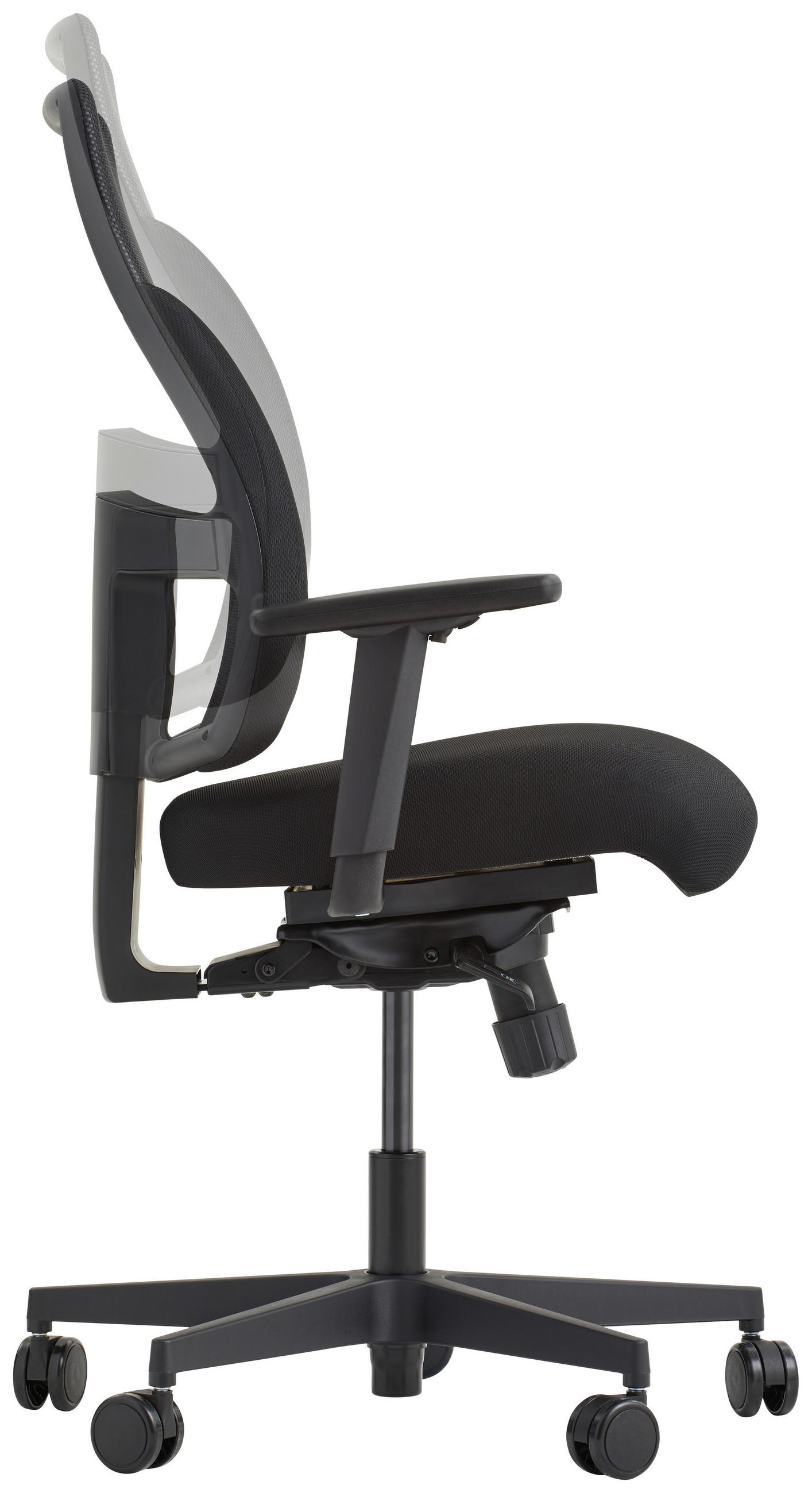 Thumbnail - Topstar Drehstuhl, Schwarz, Drehkreuz, 42x118.50x56 cm, Made in Germany, Sitzfläche 360° drehbar, inklusive Armlehnen, A...