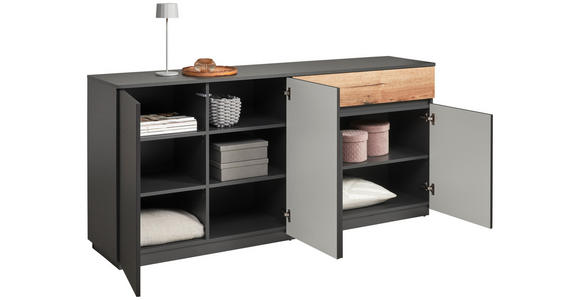 SIDEBOARD  in 180/85/42 cm  - Anthrazit, KONVENTIONELL, Holzwerkstoff (180/85/42cm) - Carryhome