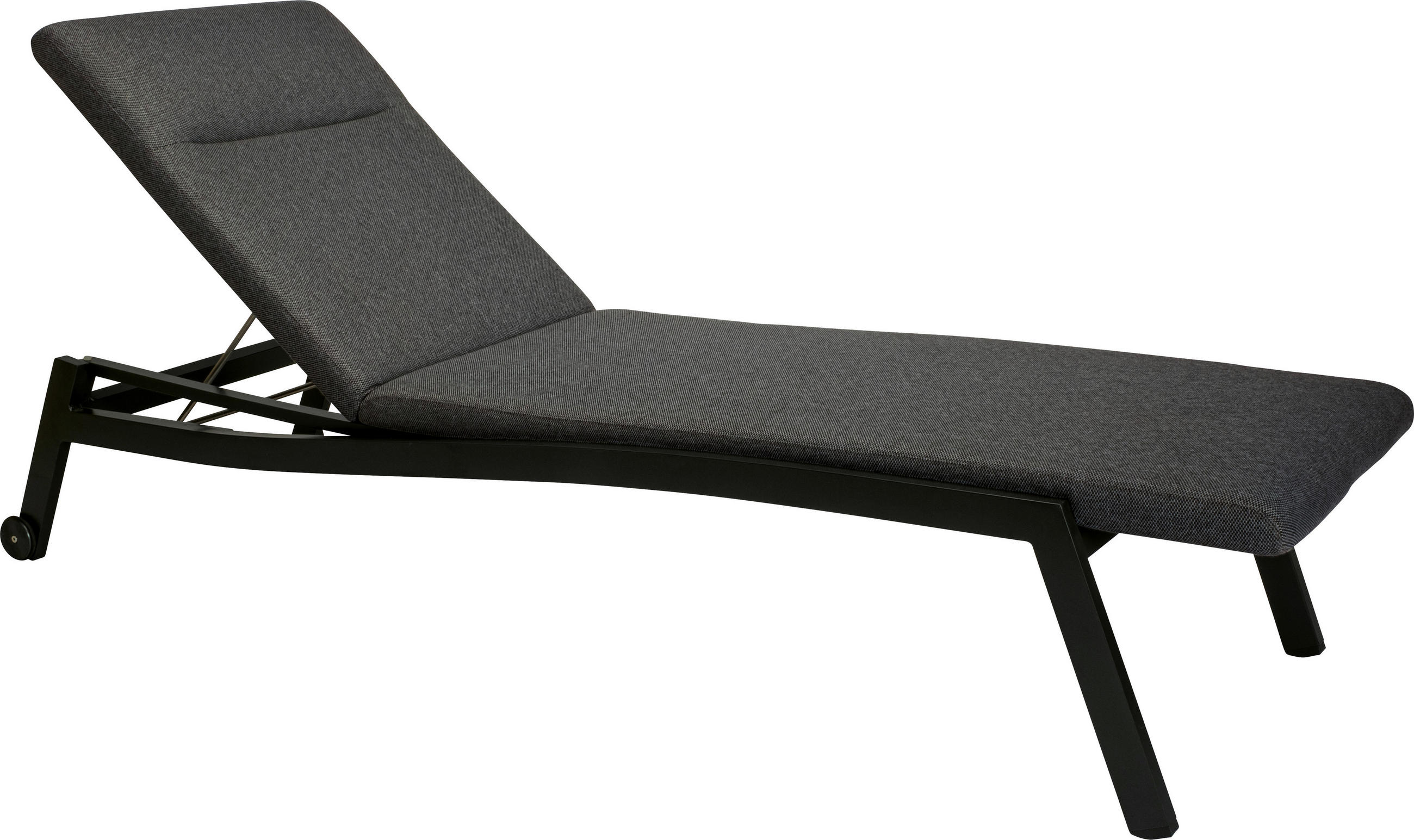 GARTENLIEGE 70/41/204 cm  - Schwarz, KONVENTIONELL, Textil/Metall (70/41/204cm) - Stern