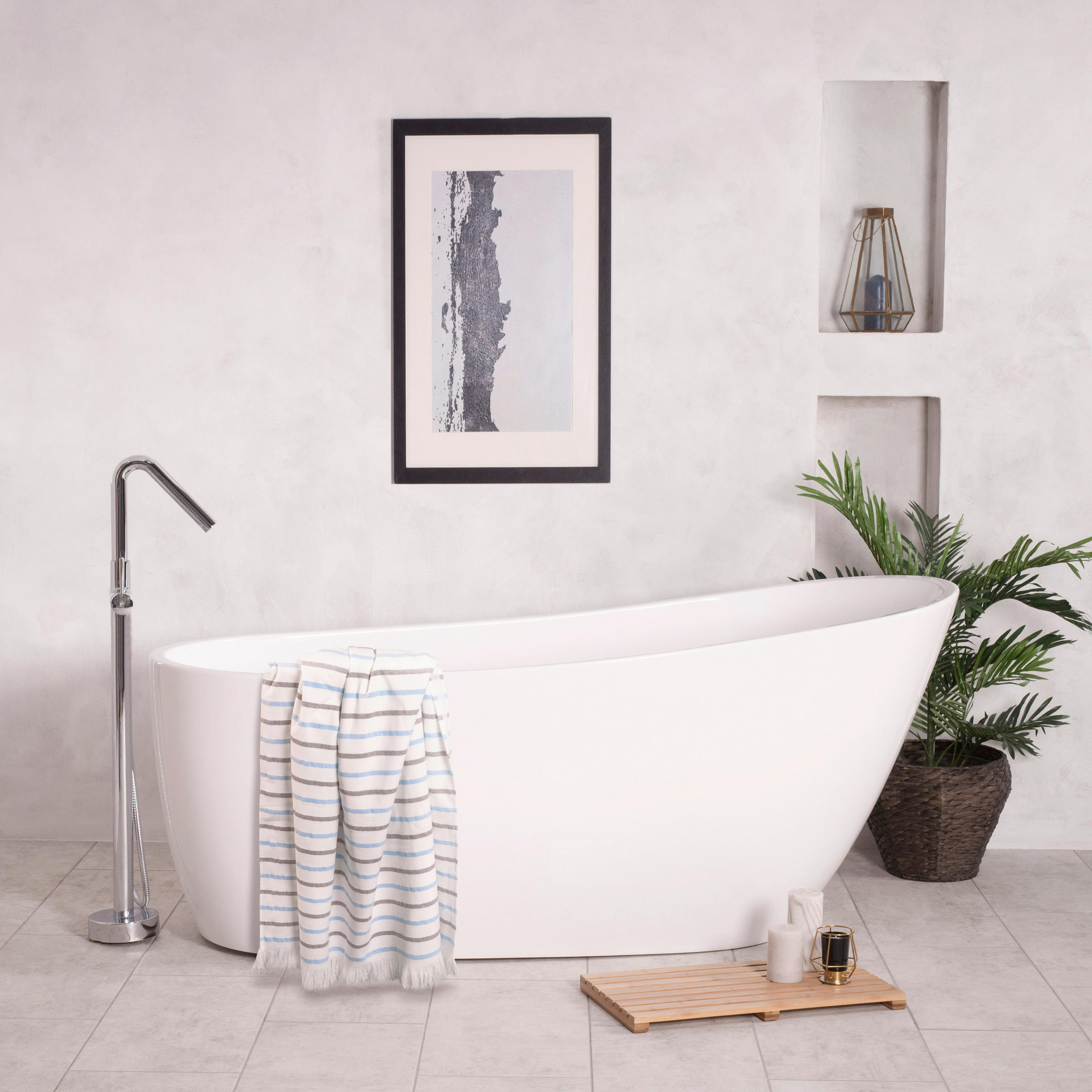 PEŠKIR ZA HAMAM BLOMUS  bela  - bela, Osnovno, tekstil (100/180cm) - Blomus