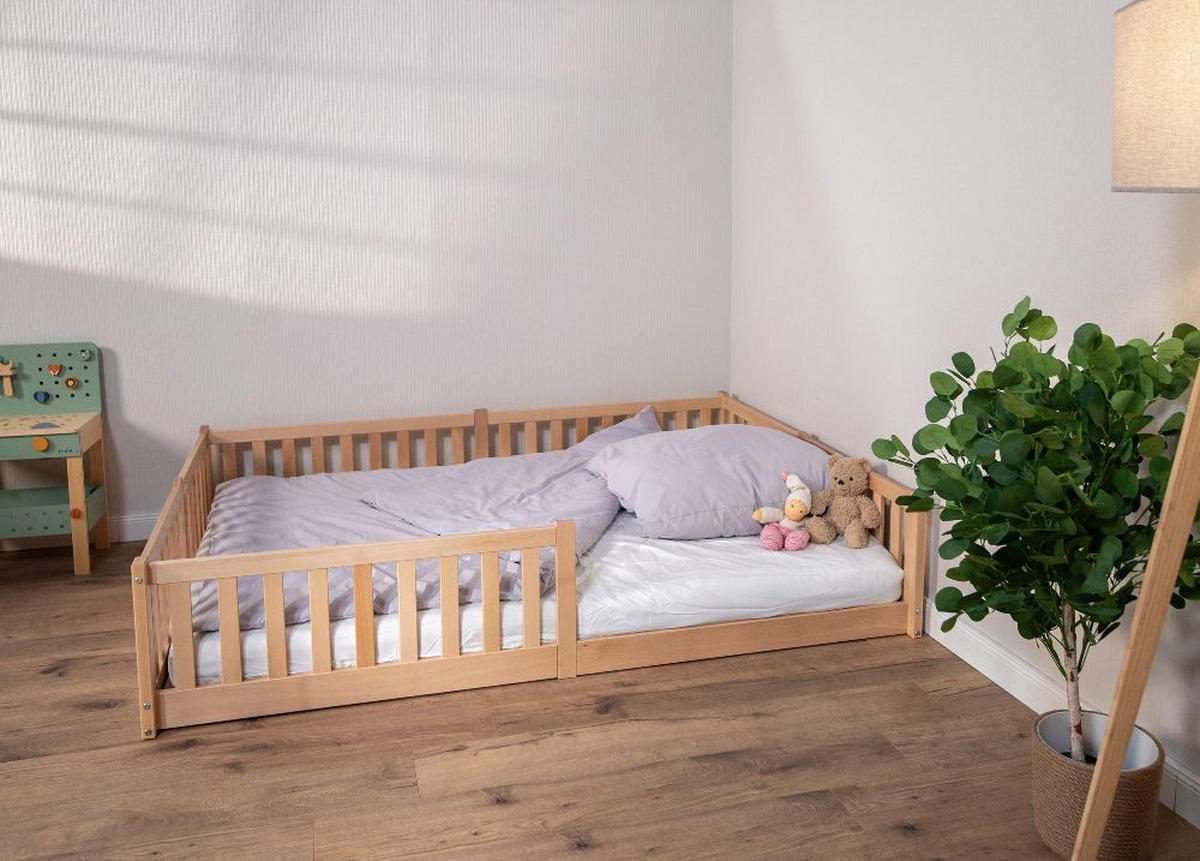 HAUSBETT  - Buchefarben, Basics, Holz (140/200/161cm) - tiSsi