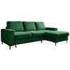 ECKSOFA in Cord Smaragdgrün  236/148 cm  - Smaragdgrün/Schwarz, Design, Textil/Metall (236/148cm) - MID.YOU