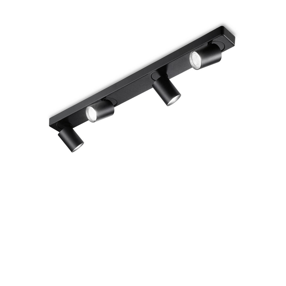 LED-DECKENSTRAHLER 76/9/12,5/12,5 cm   - Schwarz, Basics, Metall (76/9/12,5/12,5cm) - Ideal Lux