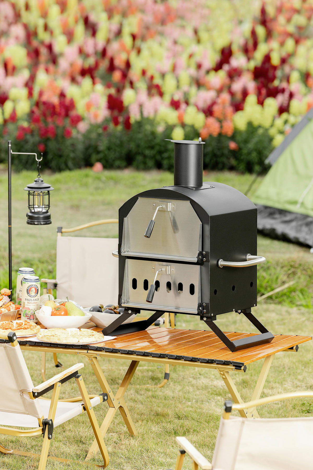 PIZZAOFEN CPO-12363  - Schwarz, KONVENTIONELL, Metall (72/34/31cm) - Ambia Garden