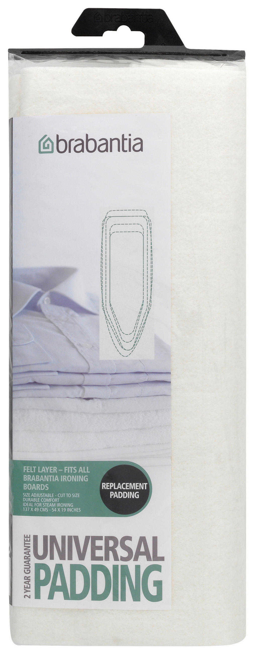 POTAH NA ŽEHLICÍ PRKNO - bílá, Design, textil (49,5/138/1cm) - Brabantia