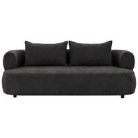 3-SITZER-SOFA FERRO Chenille Schwarz  - Schwarz, Design, Kunststoff/Textil (200/76/96cm) - Livetastic
