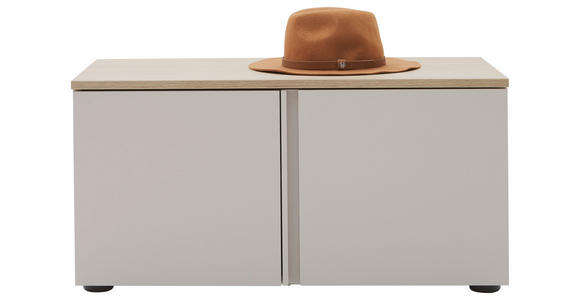 GARDEROBENBANK  in 80/40/38 cm  - Kaschmir/Eichefarben, Design, Kunststoff/Metall (80/40/38cm) - Voleo