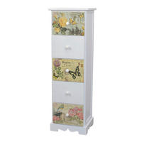 KOMMODE , , 5 Schublade(n)  - Multicolor/Weiß, Design, Holzwerkstoff (25/30/94,5cm) - MID.YOU