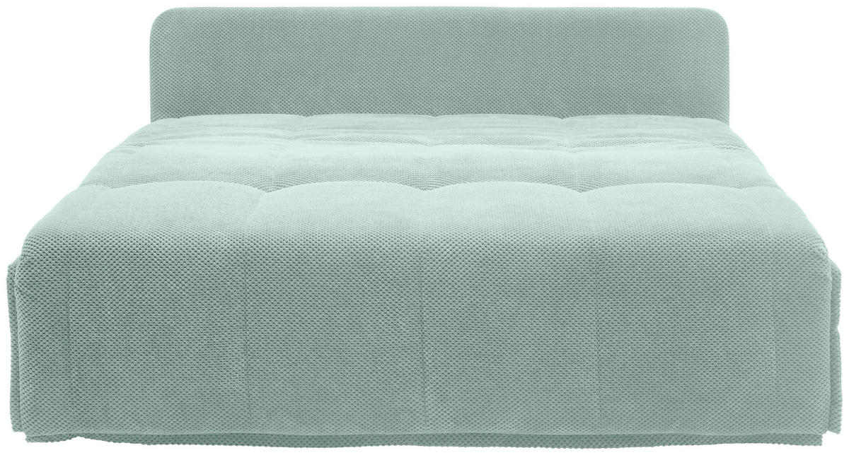 SCHLAFSOFA  mit Liegefunktion Velours Mintgrün  - Schwarz/Mintgrün, Design, Kunststoff/Textil (148/88/110cm) - Livetastic