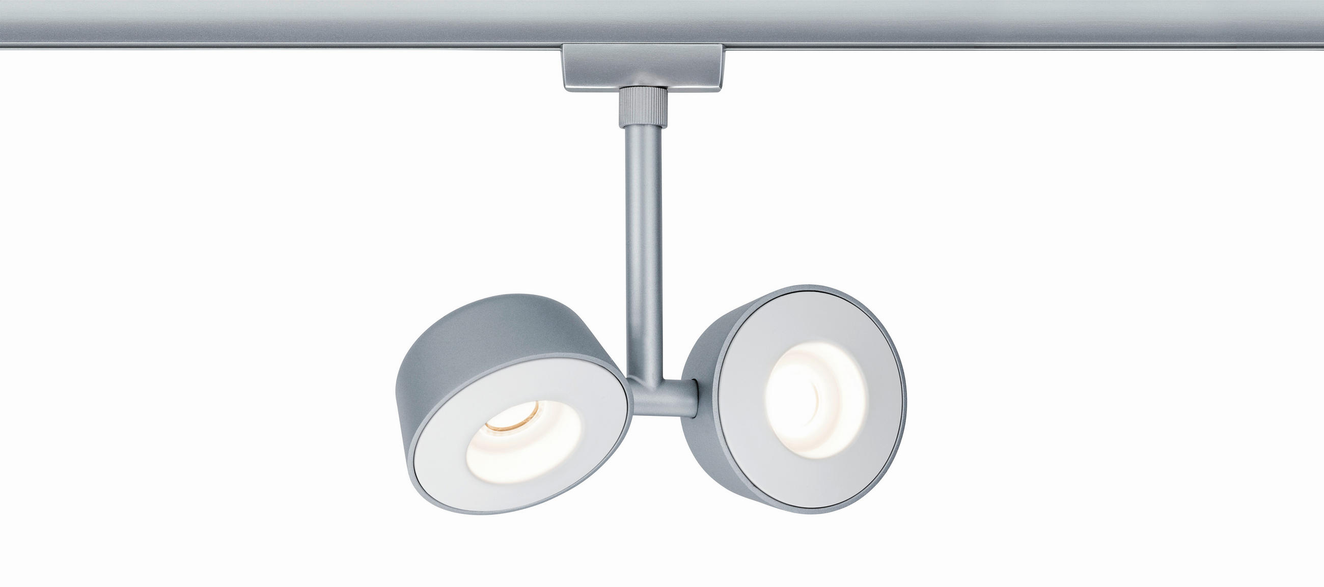 SCHIENENSYSTEM-STRAHLER URail 19/18/4 cm   - Chromfarben, Design, Kunststoff/Metall (19/18/4cm) - Paulmann