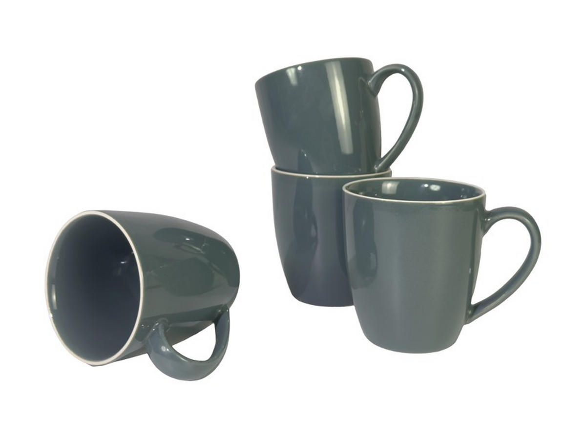 KAFFEEBECHERSET Bastia azzurro 4-teilig  - Blau, Trend, Keramik - Novel