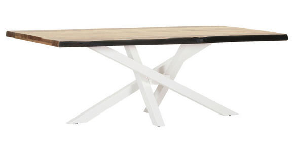TISCHPLATTE      - Akaziefarben, Design, Holz (220/100/5cm) - Landscape