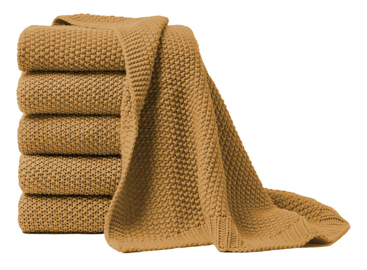 PLAID 130/170 cm  - Senfgelb, Basics, Textil (130/170cm)