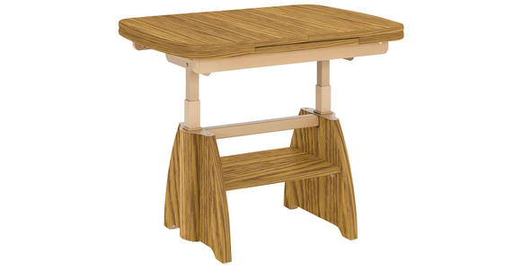 COUCHTISCH in Holz 90(130,5)/65/56-75 cm - Eichefarben, KONVENTIONELL, Holz (90(130,5)/65/56-75cm) - Venda