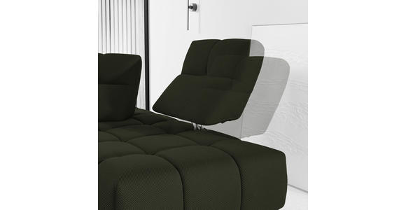 ECKSOFA in Struktur Olivgrün 313/233 cm - Schwarz/Olivgrün, Design, Kunststoff/Textil (313/233cm) - Emilio Belluti