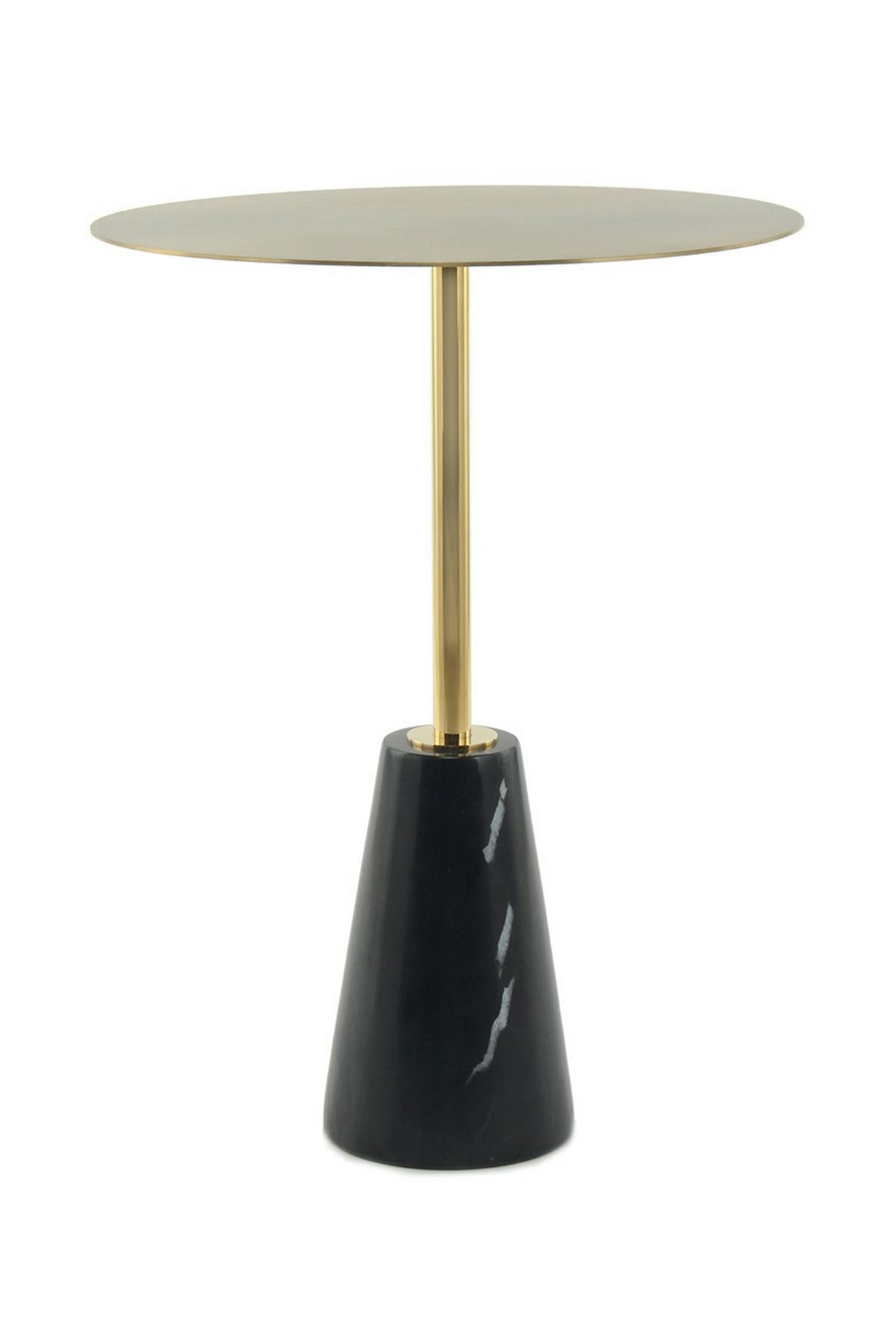 BEISTELLTISCH Schwarz, Goldfarben  - Goldfarben/Schwarz, Design, Glas/Stein (40 cm/53 cm/40 cmcm) - Kayoom