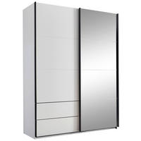 SCHWEBETÜRENSCHRANK  in Schwarz, Weiß  - Schwarz/Weiß, KONVENTIONELL, Glas/Holzwerkstoff (170/225,5/60cm) - Xora