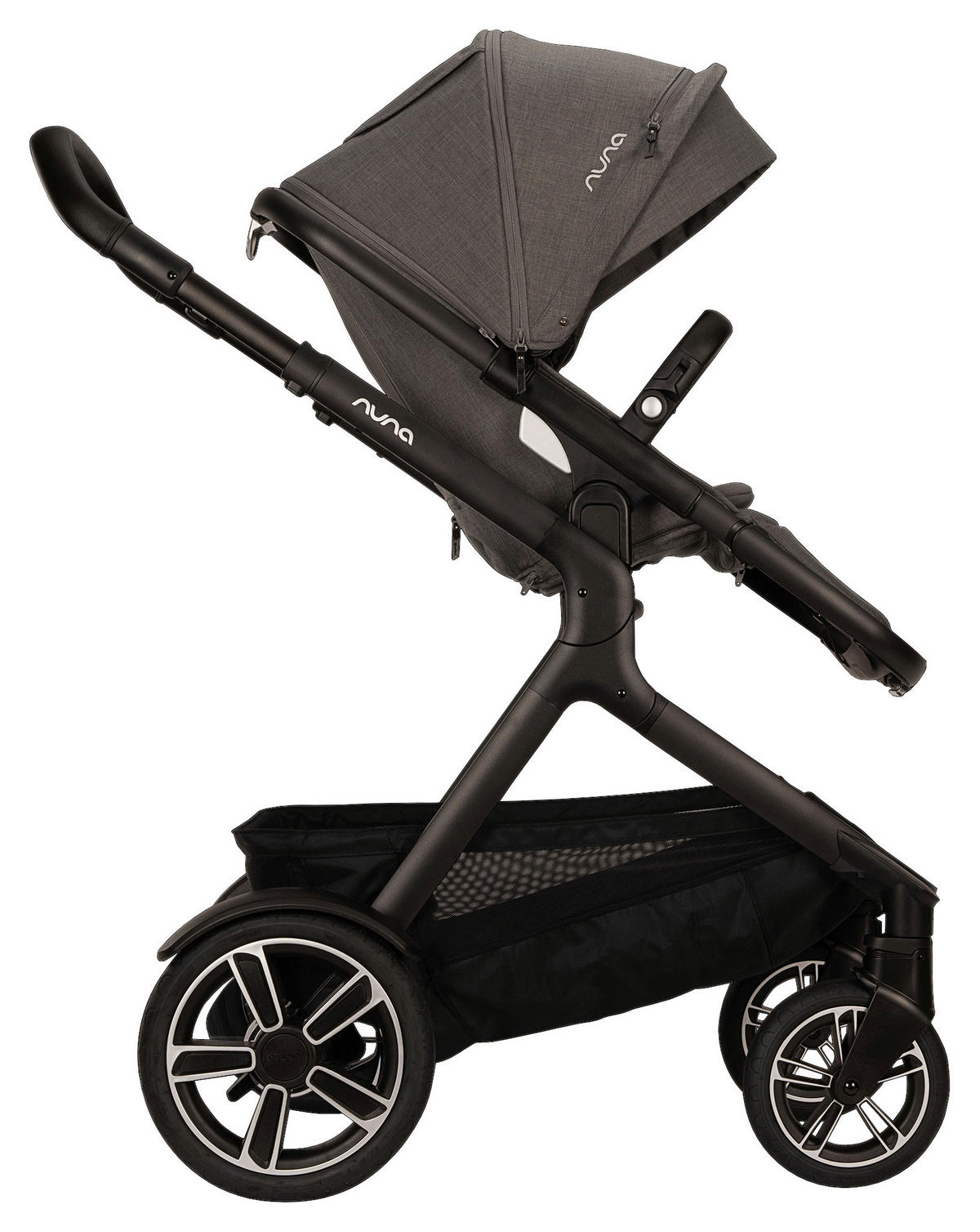 GESCHWISTERWAGEN DEMI NEXT  - Schwarz/Grau, Basics, Textil/Metall (98/62/112cm) - Nuna