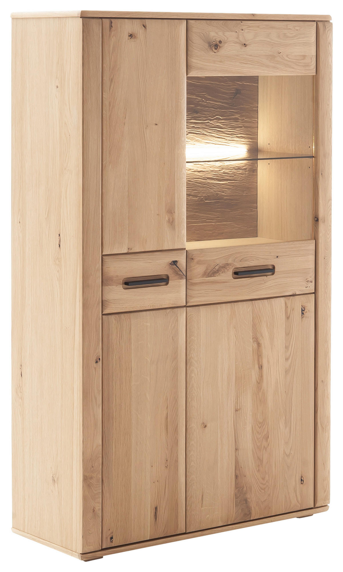 HIGHBOARD Eichefarben  94/157/37 cm  - Eichefarben/Anthrazit, Konventionell, Glas/Holz (94/157/37cm) - Cantus