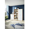 MEHRZWECKSCHRANK 72/194/36 cm  - Weiss/Silberfarben, Konventionell, Holzwerkstoff/Kunststoff (72/194/36cm) - Xora