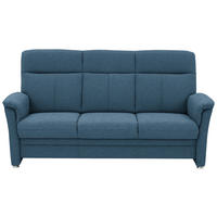 3-SITZER-SOFA Flachgewebe Blau  - Blau/Alufarben, Konventionell, Textil/Metall (194/100/89cm) - Beldomo Comfort