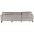 ECKSOFA in Cord Grau  - Schwarz/Grau, KONVENTIONELL, Textil/Metall (266/180cm) - Hom`in