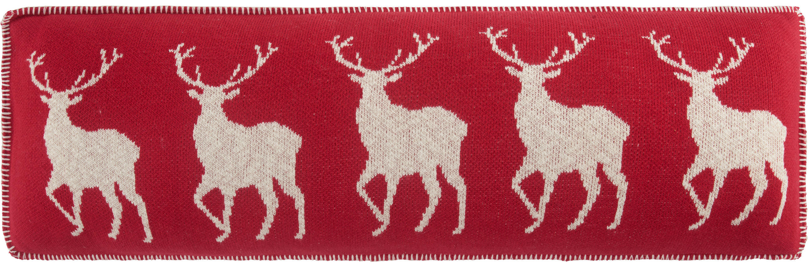 ZUGLUFTSTOPPER - Rot/Weiß, KONVENTIONELL, Textil (25/80cm) - X-Mas