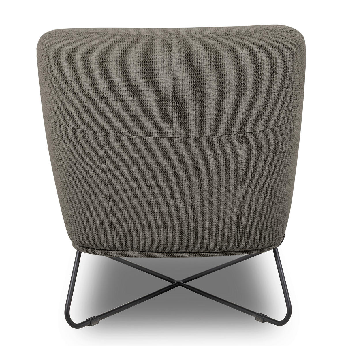 SESSELSET in Chenille Graphitfarben  - Schwarz/Graphitfarben, Design, Textil/Metall (67cm) - Livetastic