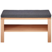 ŠATNÍ LAVICE, 90/48/40 cm - antracitová/barvy buku, Natur, kompozitní dřevo/textil (90/48/40cm) - Linea Natura