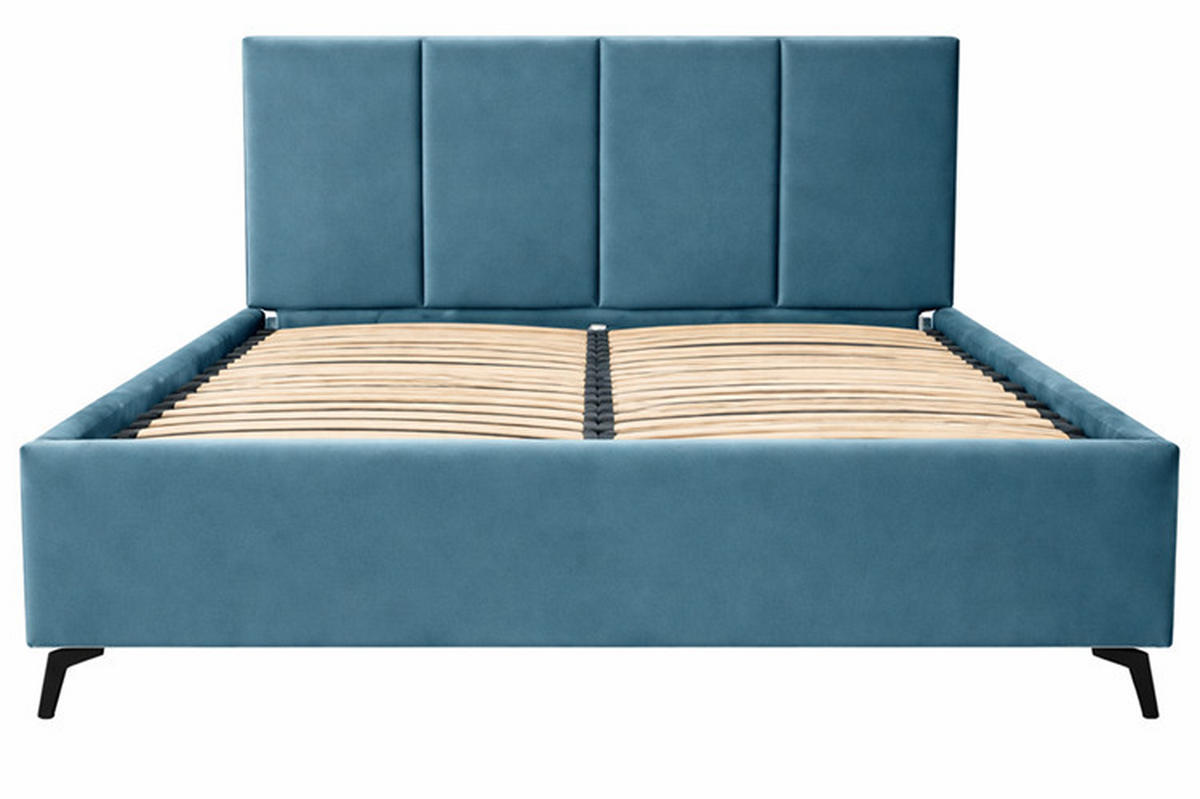 Pat Tapițat 180x200 Cm, 180/200 cm, verde - verde/negru, Modern, metal/lemn (180/200cm) - Hom`in