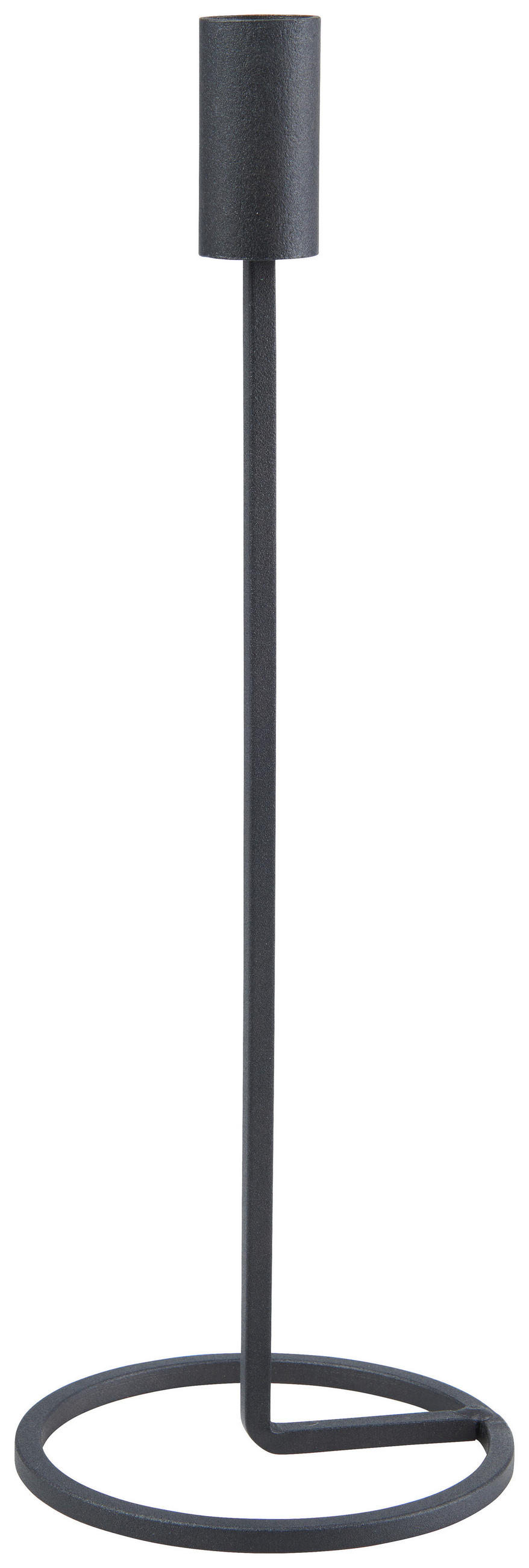 KERZENHALTER - Schwarz, Basics, Metall (11/32cm)