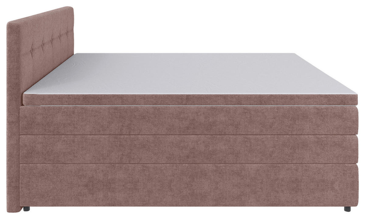 BOXSPRINGBETT 180/200 cm  in Hellrot  - Hellrot/Schwarz, Konventionell, Kunststoff/Textil (180/200cm) - Carryhome