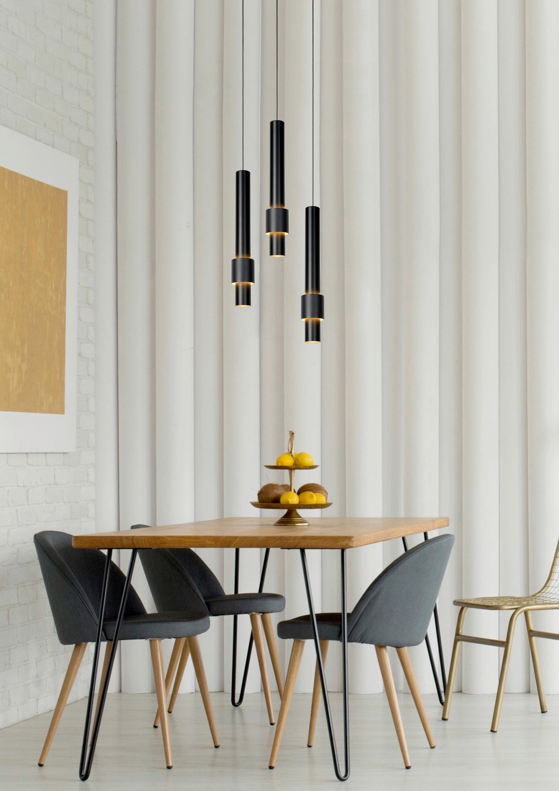 LED-HÄNGELEUCHTE 28/28/169 cm    - Design, Metall (28/28/169cm) - Lucide