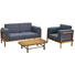 GARTENSET 13-teilig - Anthrazit/Akaziefarben, LIFESTYLE, Holz/Textil (63/63/30/81/81/60/105-182cm) - Ambia Garden GARTENSET 13-teilig - Anthrazit/Akaziefarben, LIFESTYLE, Holz/Textil (63/63/30/81/81/60/105-182cm) - Ambia Garden