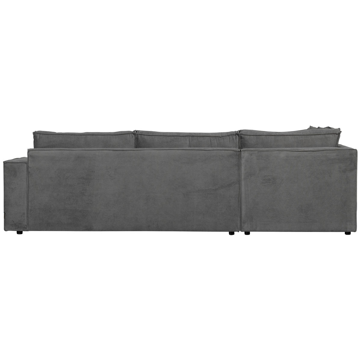 ECKSOFA Thomas Dunkelgrau Webstoff  - Dunkelgrau/Schwarz, Design, Kunststoff/Textil (197/283cm) - Livetastic