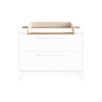 WICKELAUFSATZ Stiene  - Eichefarben/Beige, Basics, Holzwerkstoff (123,30/12,30/80,00cm) - Paidi