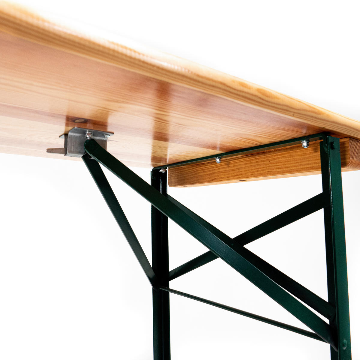 GARTEN-BARTISCH Holz, Metall rechteckig  - Fichtefarben/Grün, Basics, Holz/Metall (220/78/50cm)