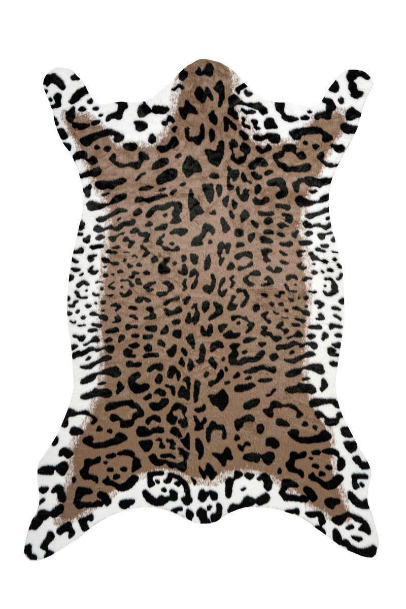 UMĚLÁ KOŽEŠINA, 160/230 cm, černá, bílá