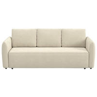 SCHLAFSOFA Cord Beige  - Beige/Schwarz, Trend, Kunststoff/Textil (222/89/102cm) - MID.YOU