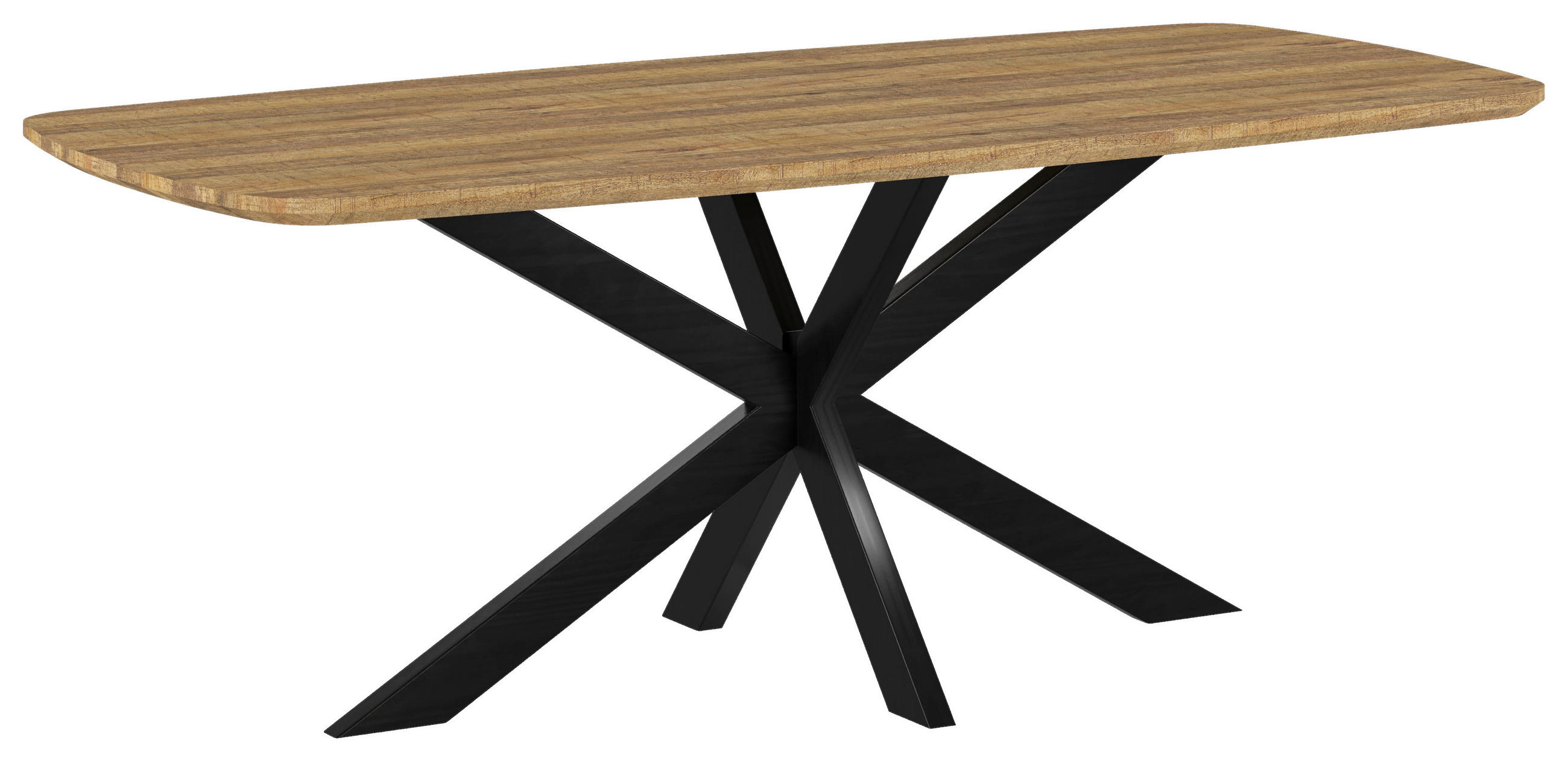 ESSTISCH in Holz, Metall  - Beigebraun/Schwarz, KONVENTIONELL, Holz/Metall (200/77/100cm) - MID.YOU