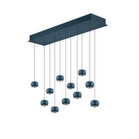 LED-PENDELLEUCHTE Cannon 114/195/30 cm   - Blau, Basics, Metall (114/195/30cm) - Musterring