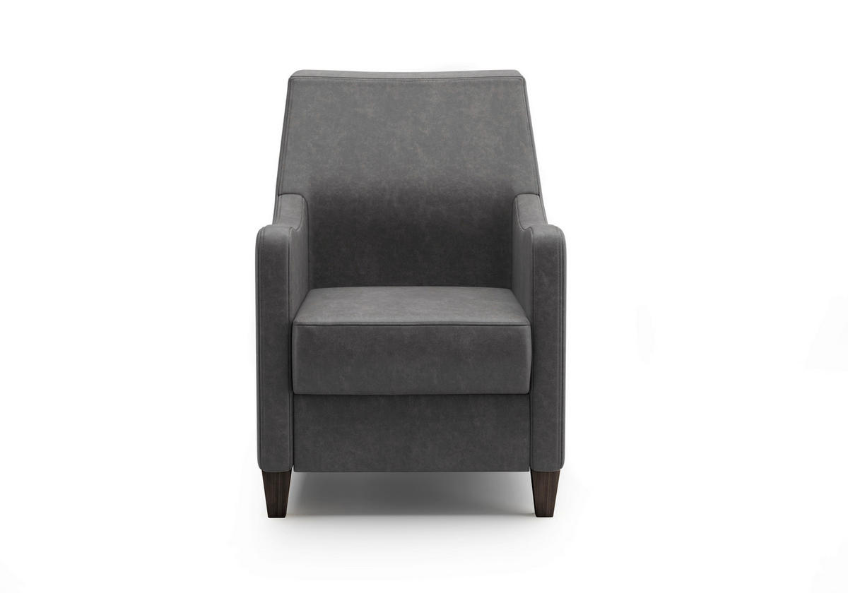 SESSEL in Mikrofaser Anthrazit  - Wengefarben/Anthrazit, KONVENTIONELL, Holz/Textil (70/93/75cm) - Sit & More