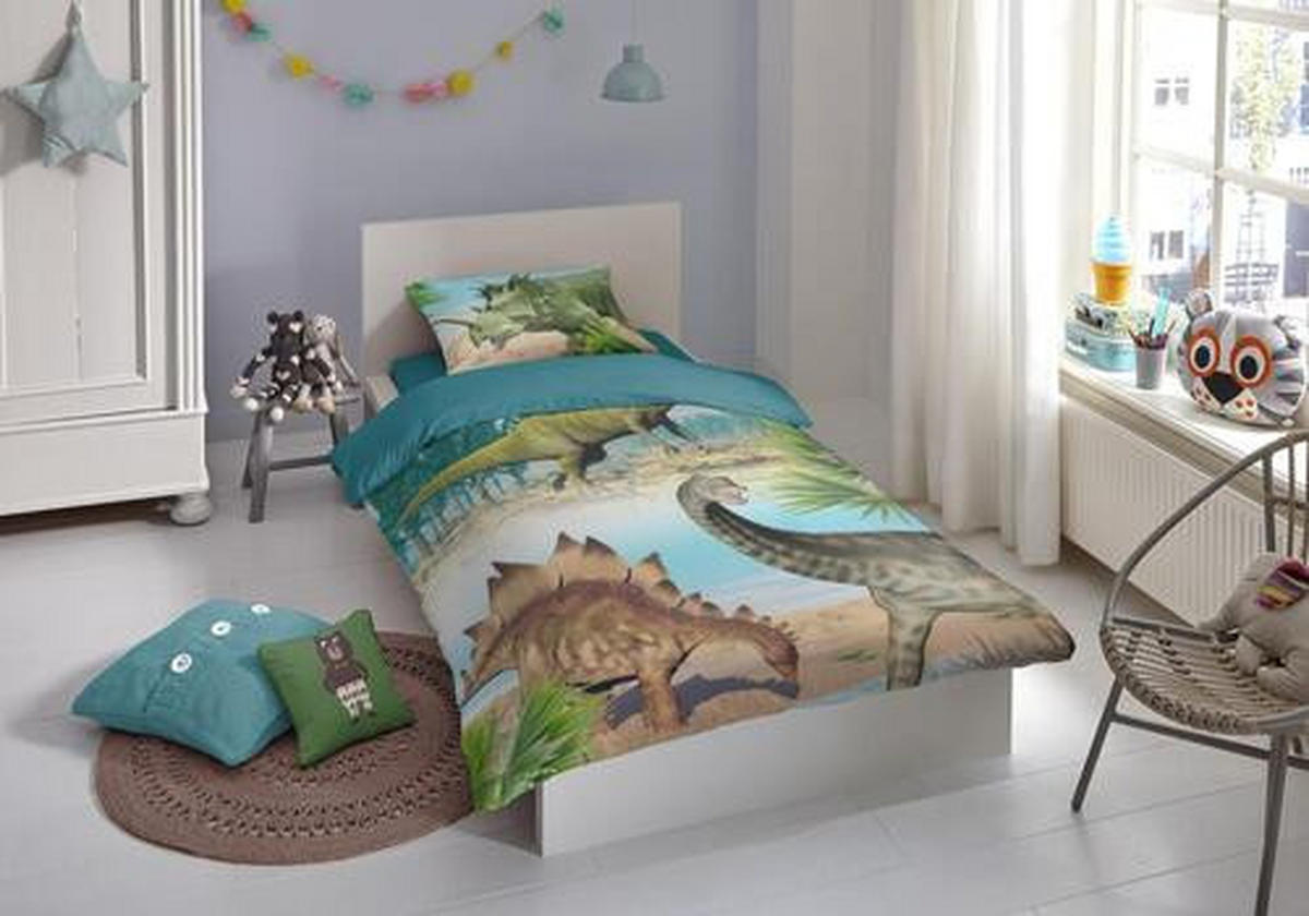 KINDERBETTWÄSCHE Renforcé 135/200 cm  - Grün, Textil (135/200cm)