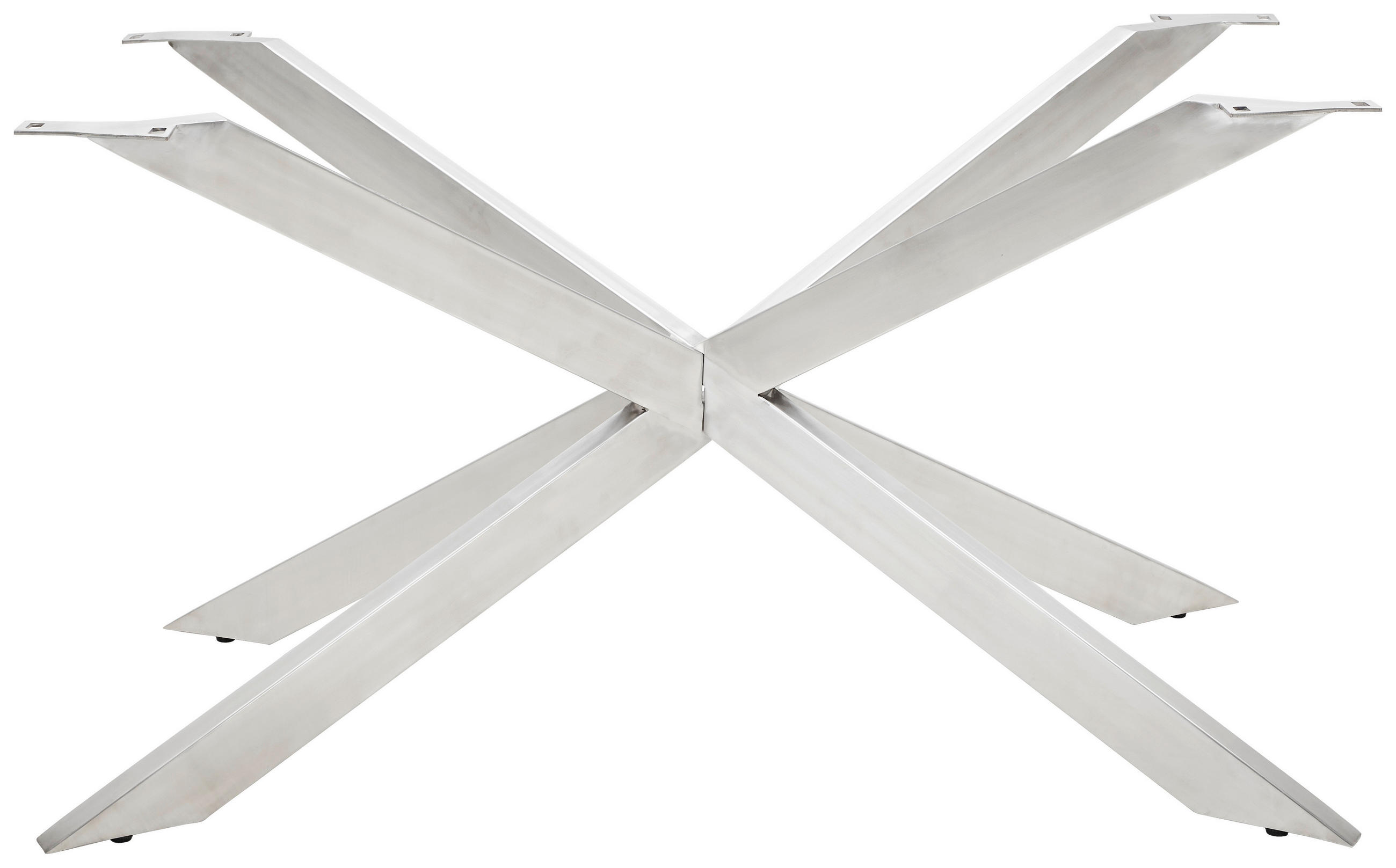 TISCHGESTELL Edelstahlfarben  - Edelstahlfarben, Design, Metall (137,8/76/73cm) - Valdera